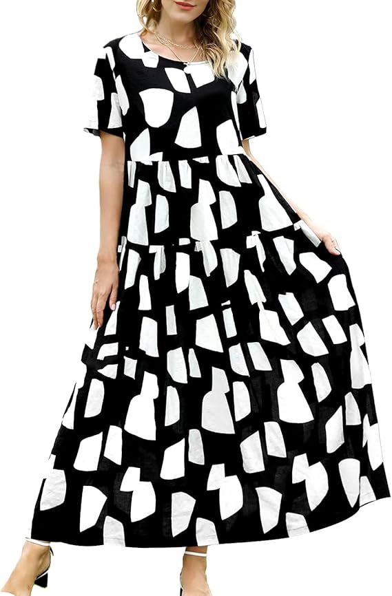 YESNO Bohemian Floral Maxi Dress